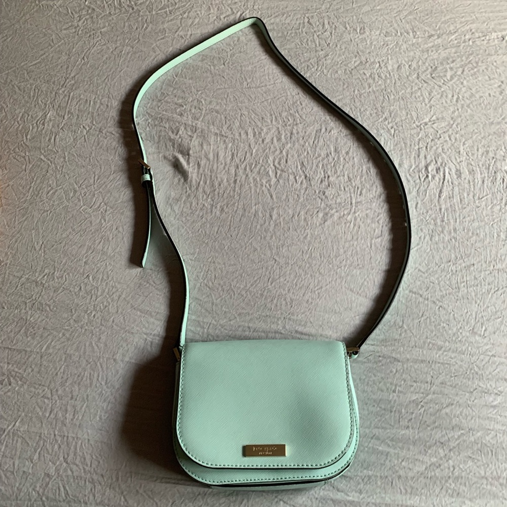 Kate Spade Tiffany blue over the shoulder purse.